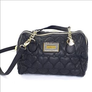 Betsey Johnson Quilted Satchel Bag Purse Crossbody
